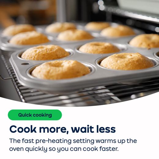 NEFF N50 Compact Built In Electric Single Oven with Microwave Function - Stainless Steel - AO Annotation - Fast pre-heating